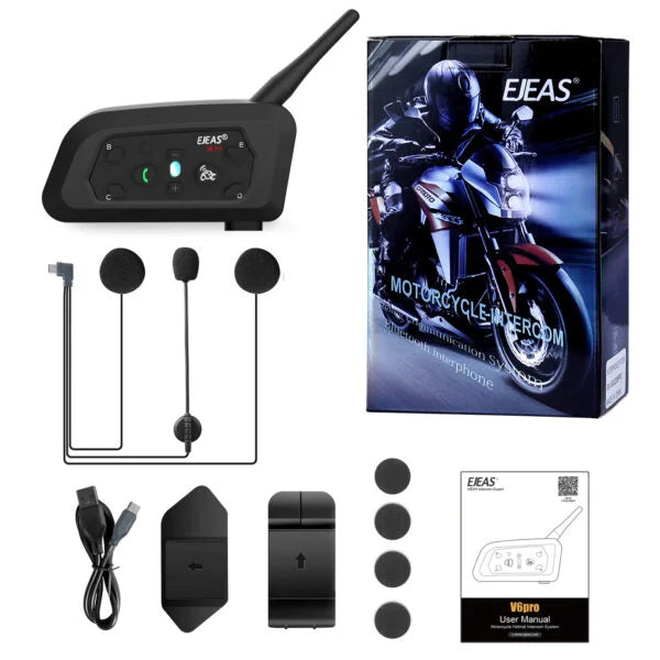 EJEAS V6 Pro Helmet Intercom Communication System