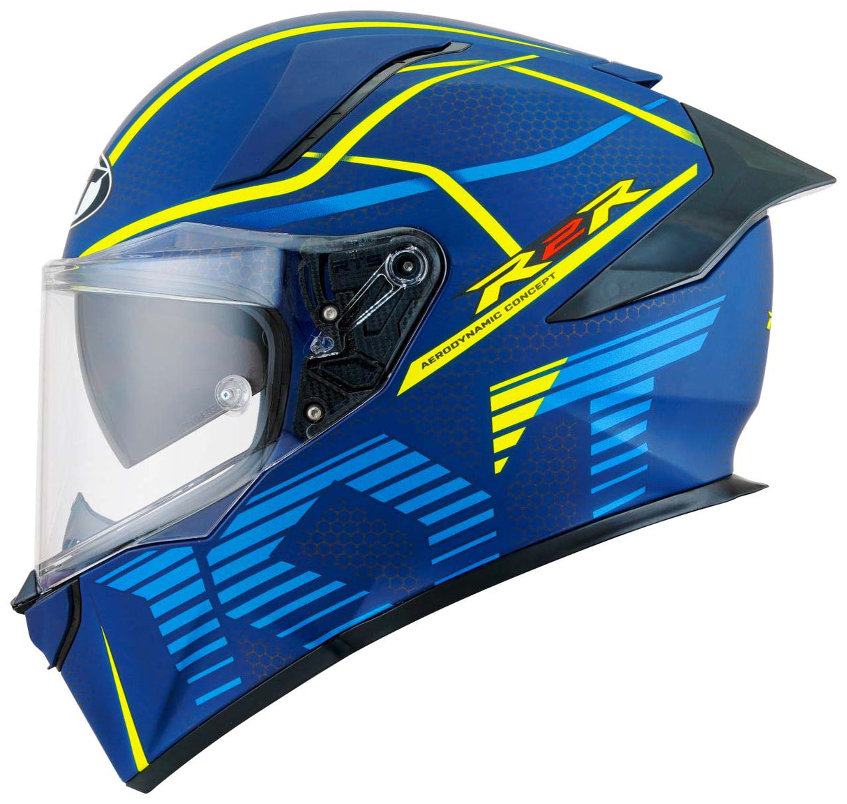 KYT R2R PRO CONCEPT MATT BLUE YELLOW