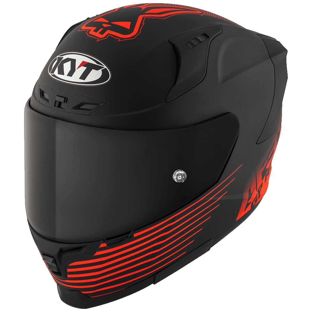 KYT Striker AF37 Livery Matt Black Red