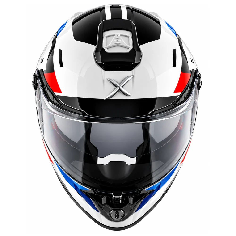 Axor Agera Rush Full Face Helmet With Spoiler (White Red)