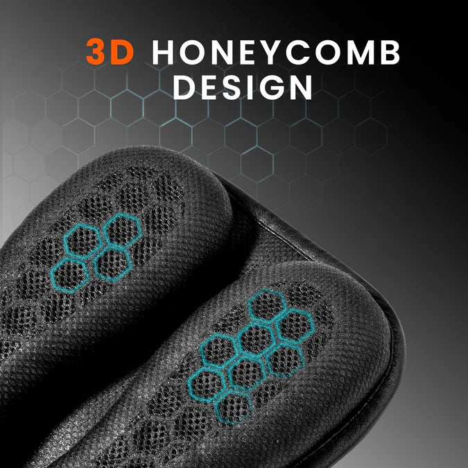 Motorcycle Honeycomb Gel Seat Cushion for Pillion - Universal Fit & Breathable Design