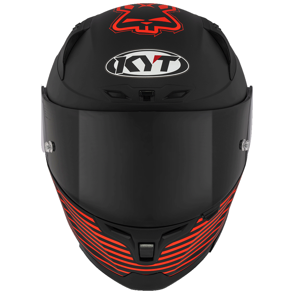 KYT Striker AF37 Livery Matt Black Red