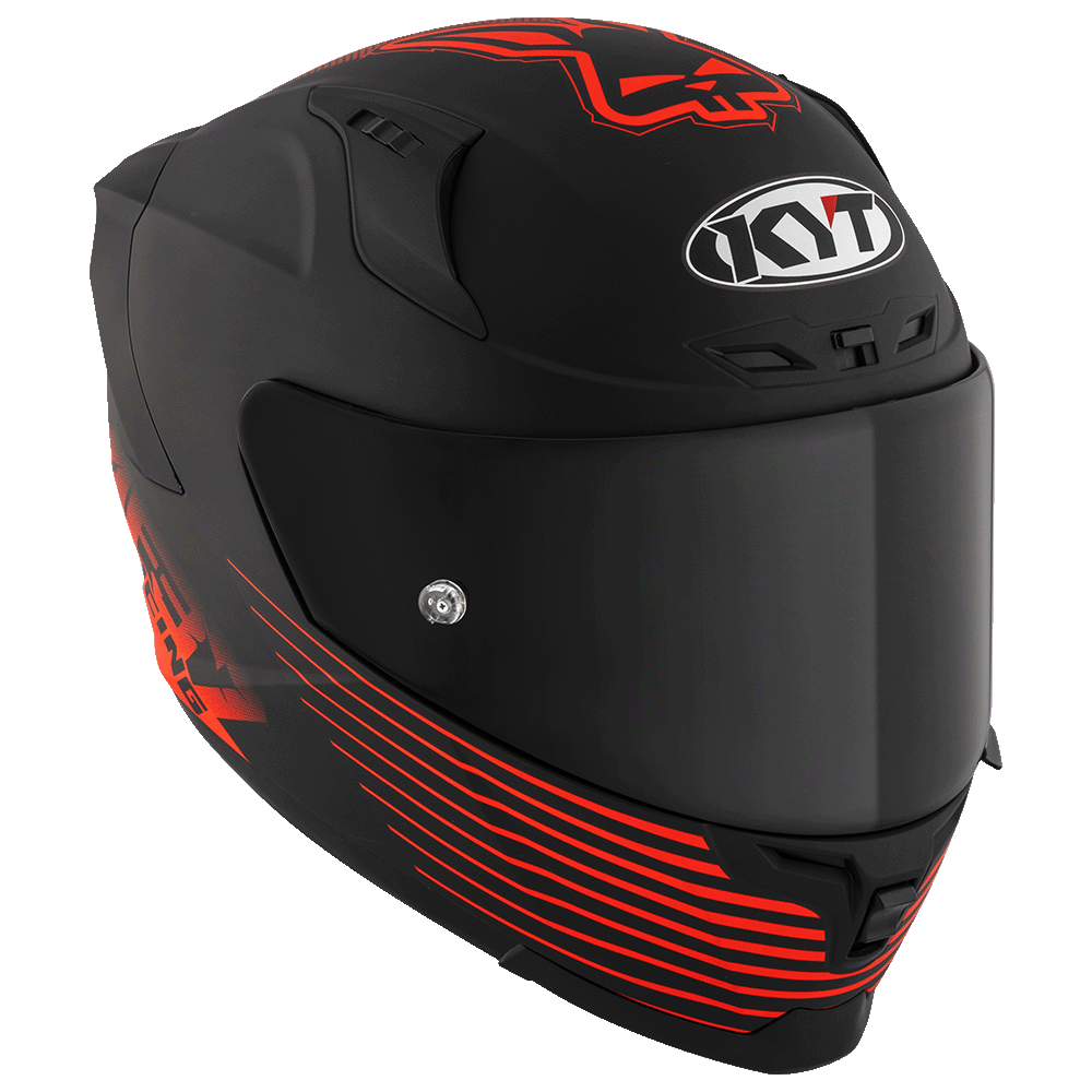 KYT Striker AF37 Livery Matt Black Red