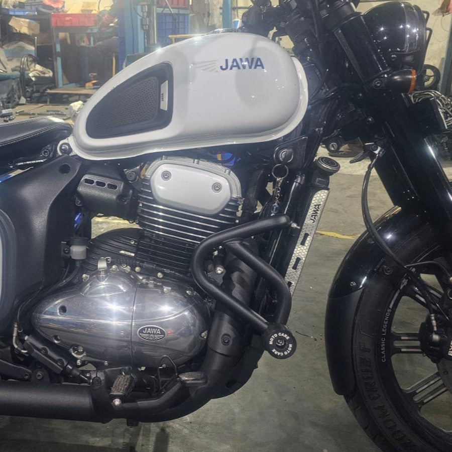 Crash Guard With Dual Sliders For Jawa 42 Bobber