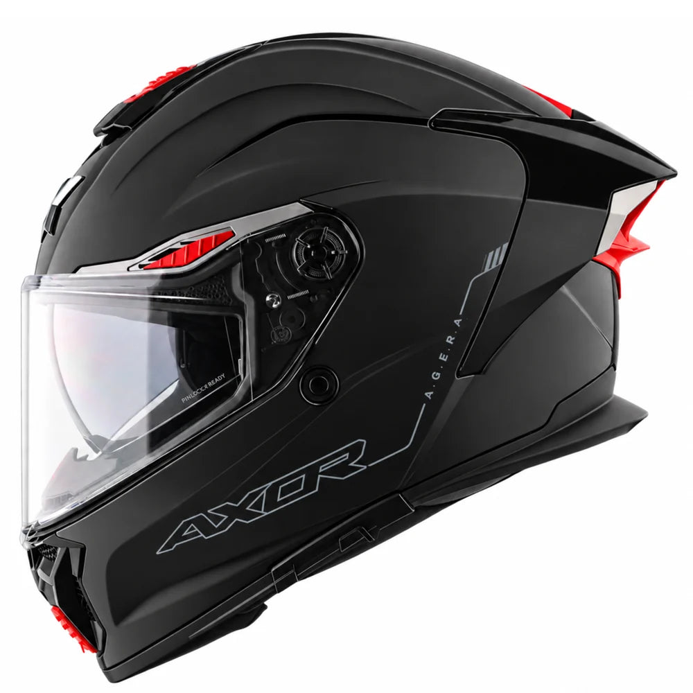Axor Agera Full Face Helmet With Spoiler (Dull Black)