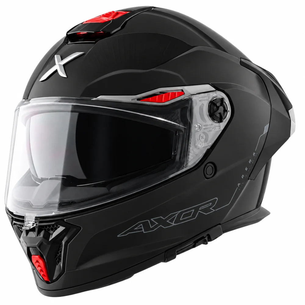 Axor Agera Full Face Helmet With Spoiler (Dull Black)