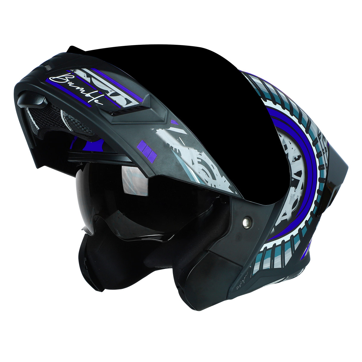 SBA-20 ISS Bumble Glossy Black With Blue