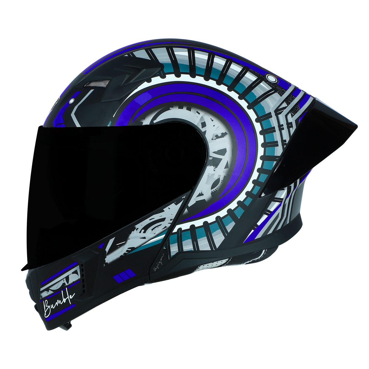 SBA-20 ISS Bumble Glossy Black With Blue