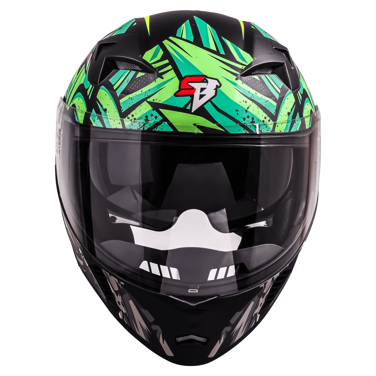 SBA-20 ISS DARK WARRIOR GLOSSY BLACK WITH GREEN