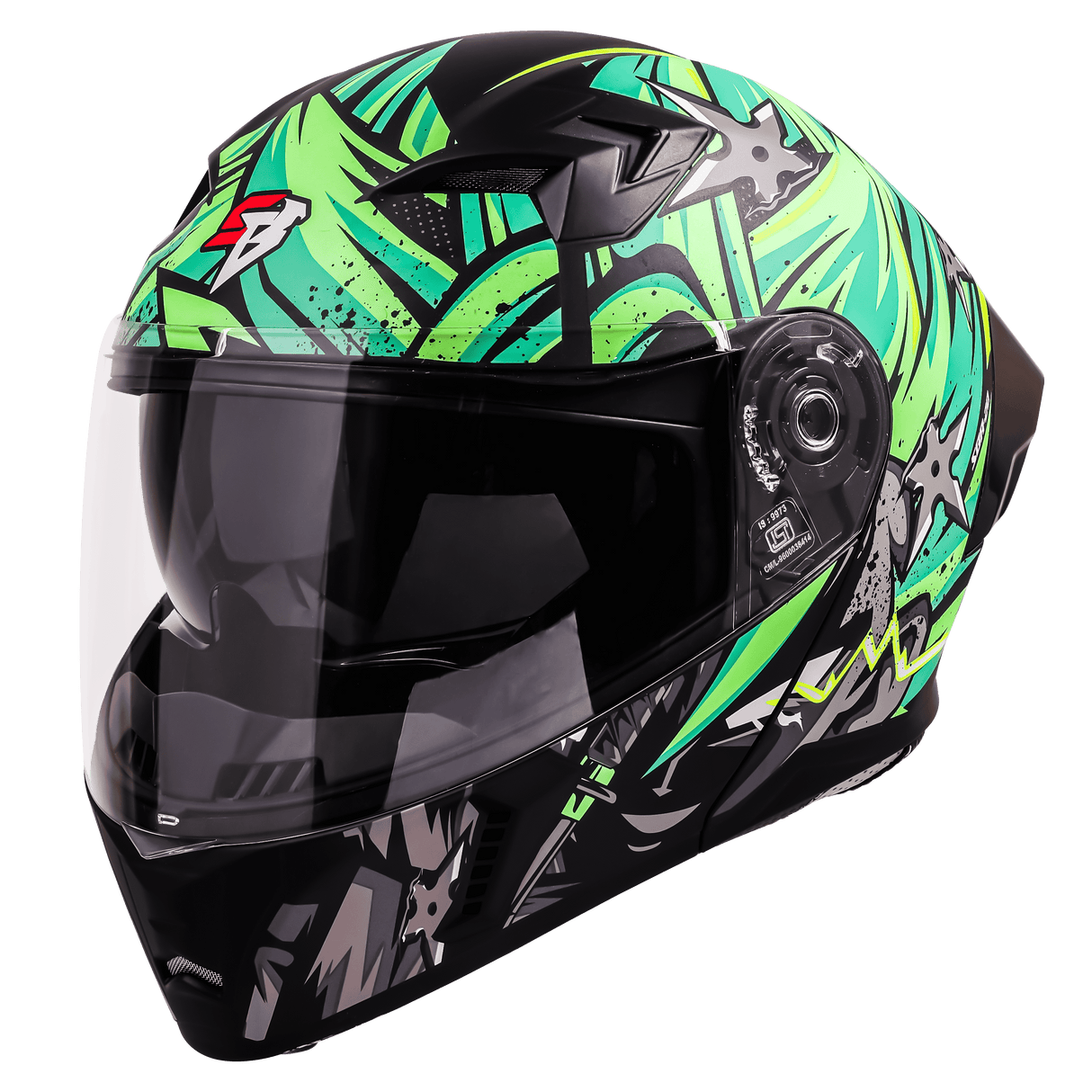 SBA-20 ISS DARK WARRIOR GLOSSY BLACK WITH GREEN