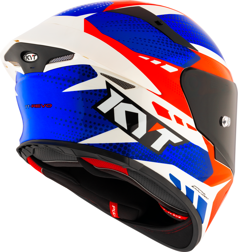 KYT TT-REVO - GEAR BLUE RED