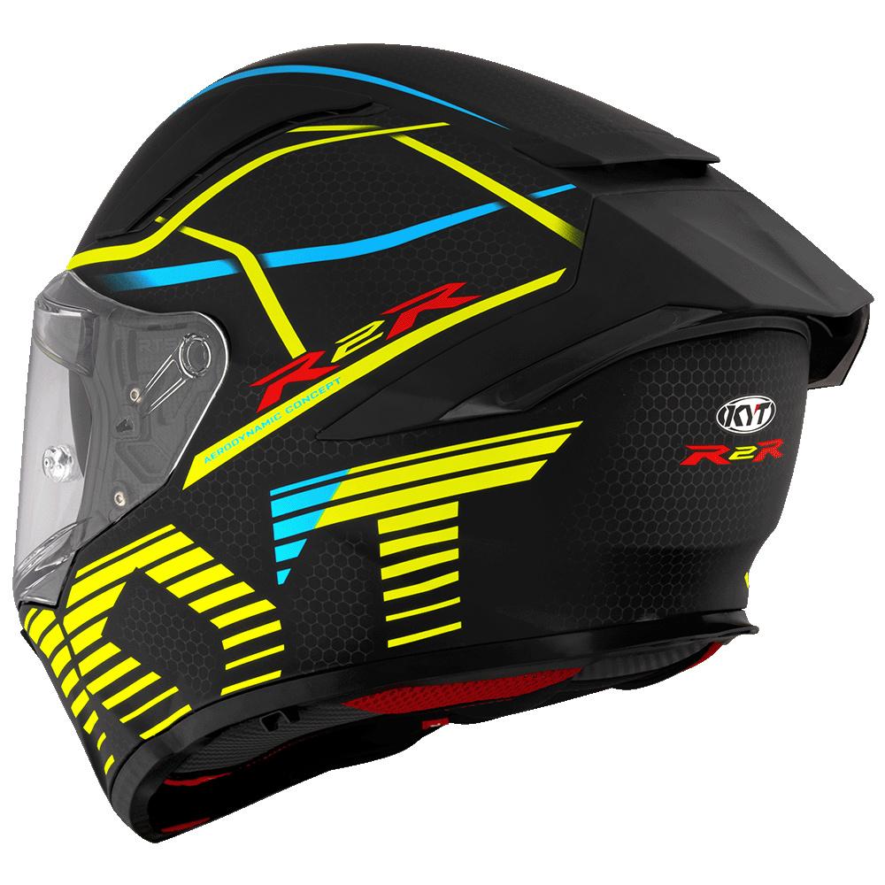 KYT R2R PRO CONCEPT MATT BLACK YELLOW