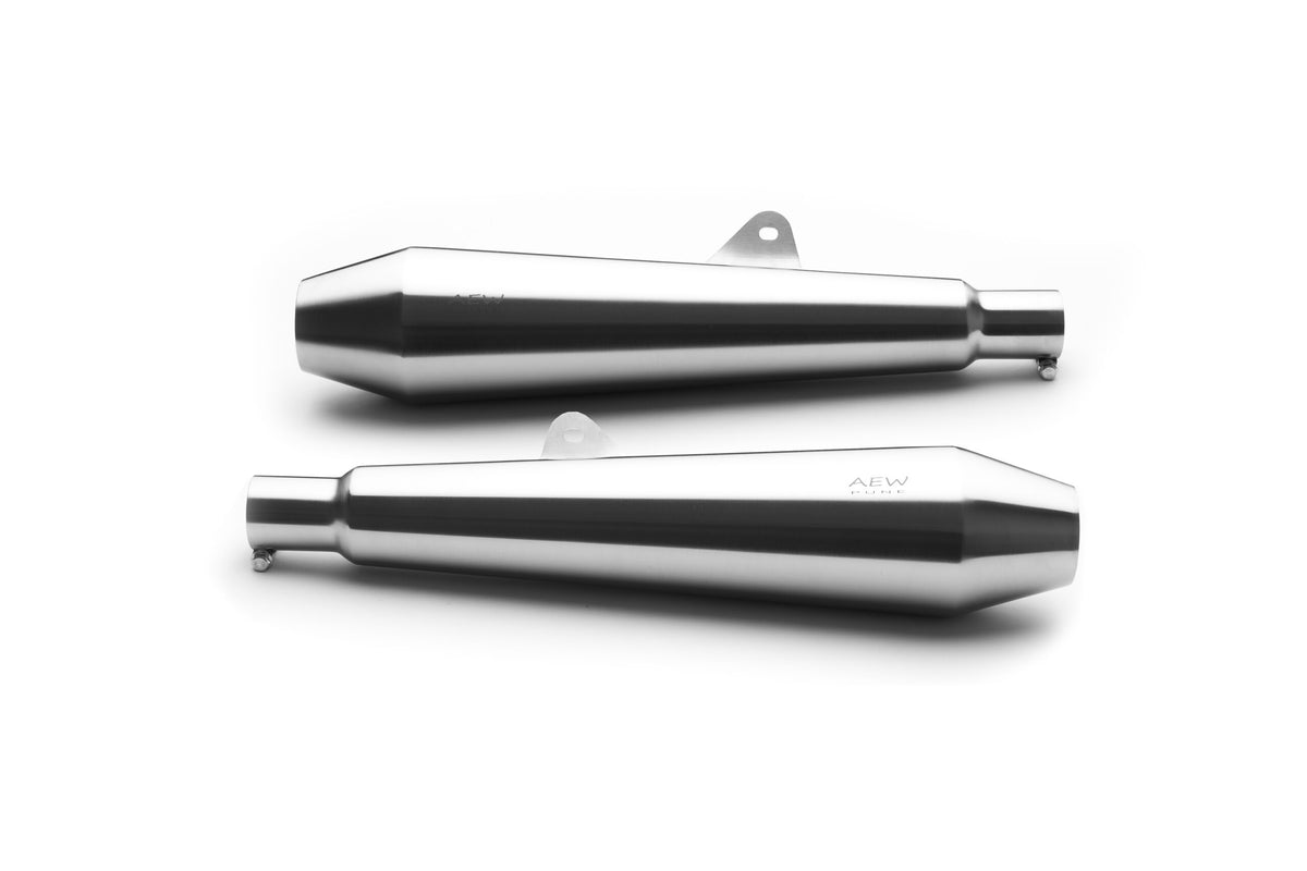 AEW TE101 PERFORMANCE EXHAUST for Interceptor 650/GT 650 (SS MATT POLISH)