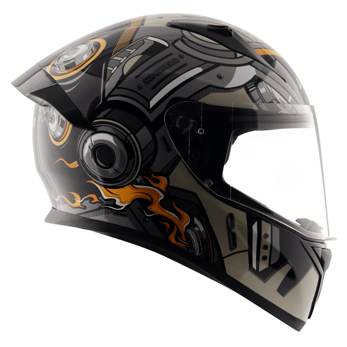 Bolt Superhero Helmet - Black Grey
