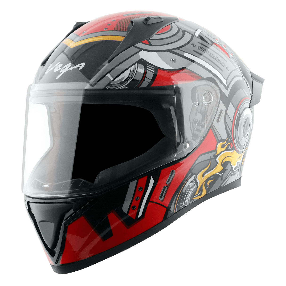 Bolt Superhero Helmet - Black Red