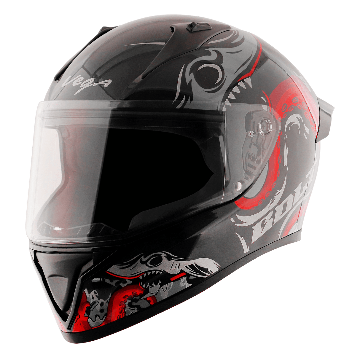 Bolt Octopus Helmet - Black Red