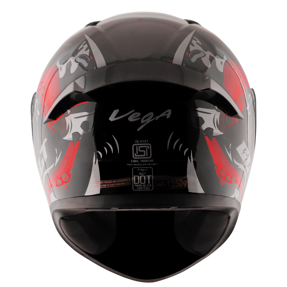 Bolt Octopus Helmet - Black Red