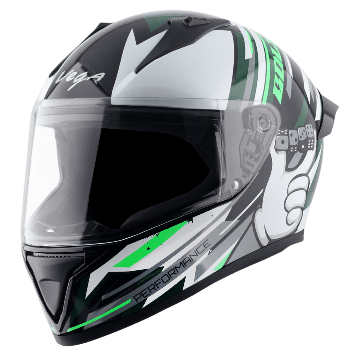 Bolt Dice Helmet - Black White