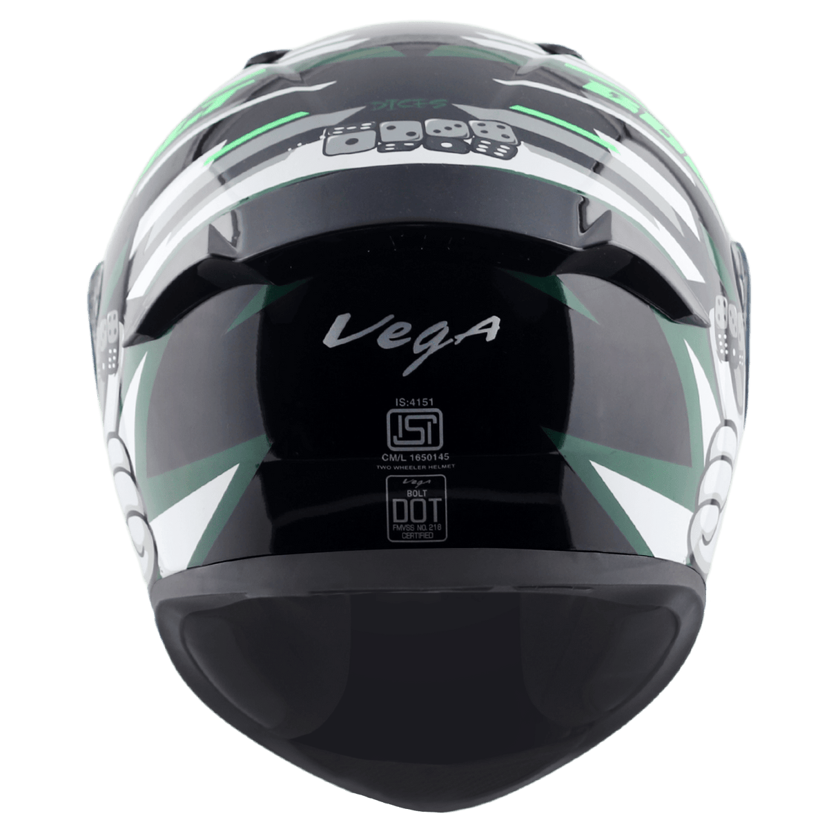 Bolt Dice Helmet - Black White