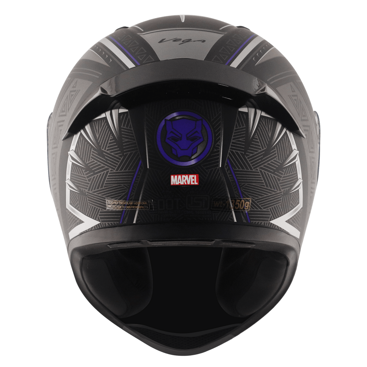 Bolt Marvel Black Panther Edition Helmet - Dull Black Silver