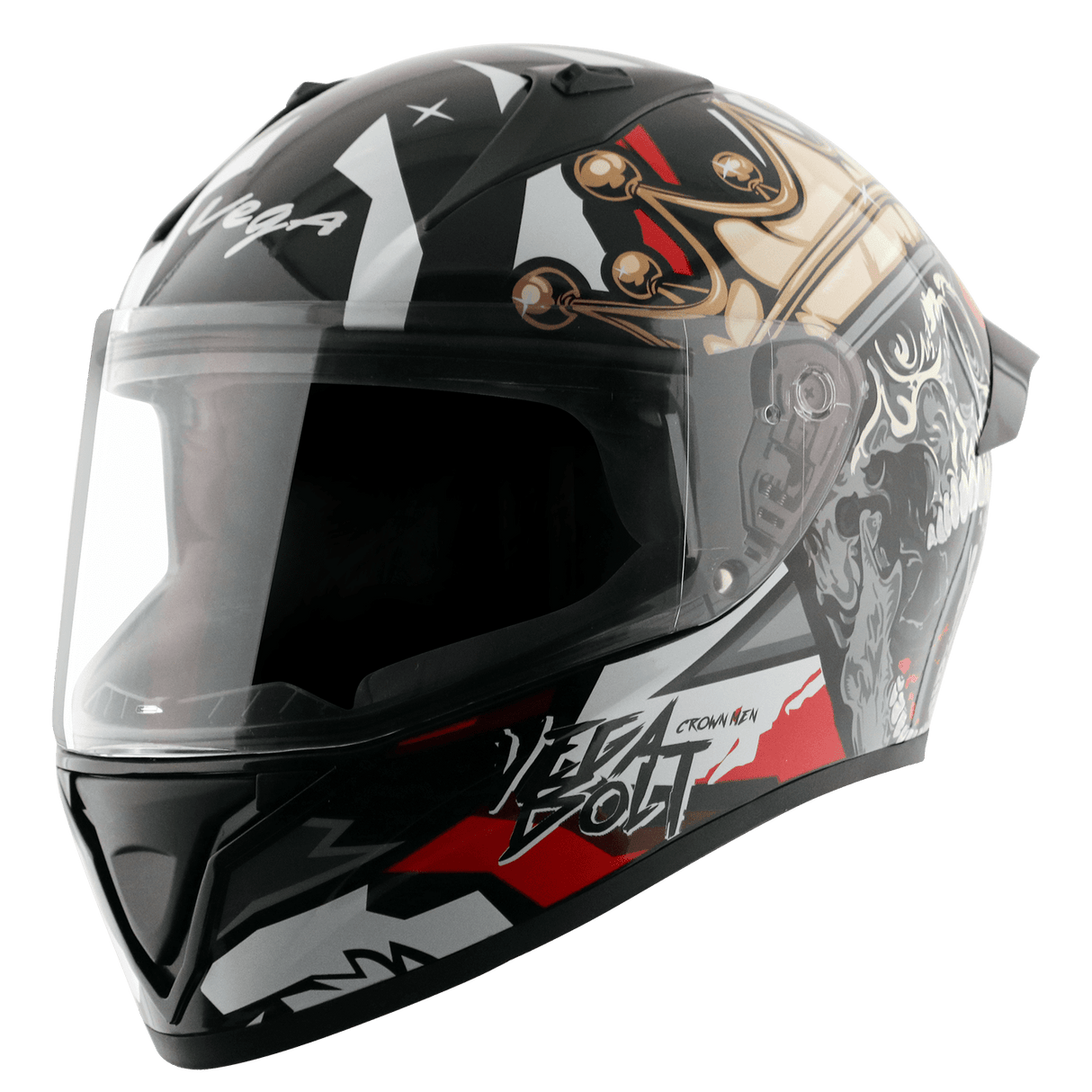 Bolt Crown Men Helmet - Black Red
