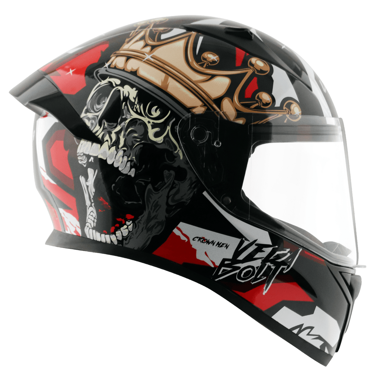 Bolt Crown Men Helmet - Black Red