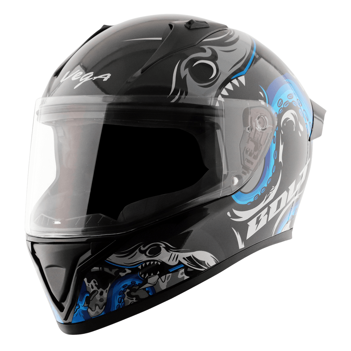 Bolt Octopus Helmet - Black Blue