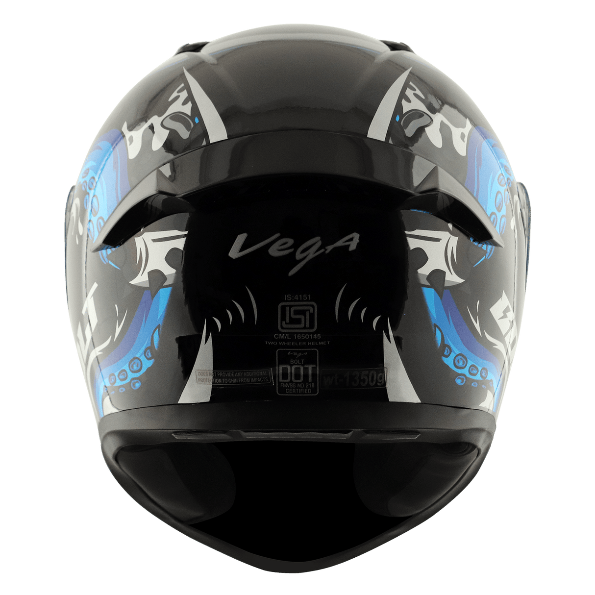 Bolt Octopus Helmet - Black Blue
