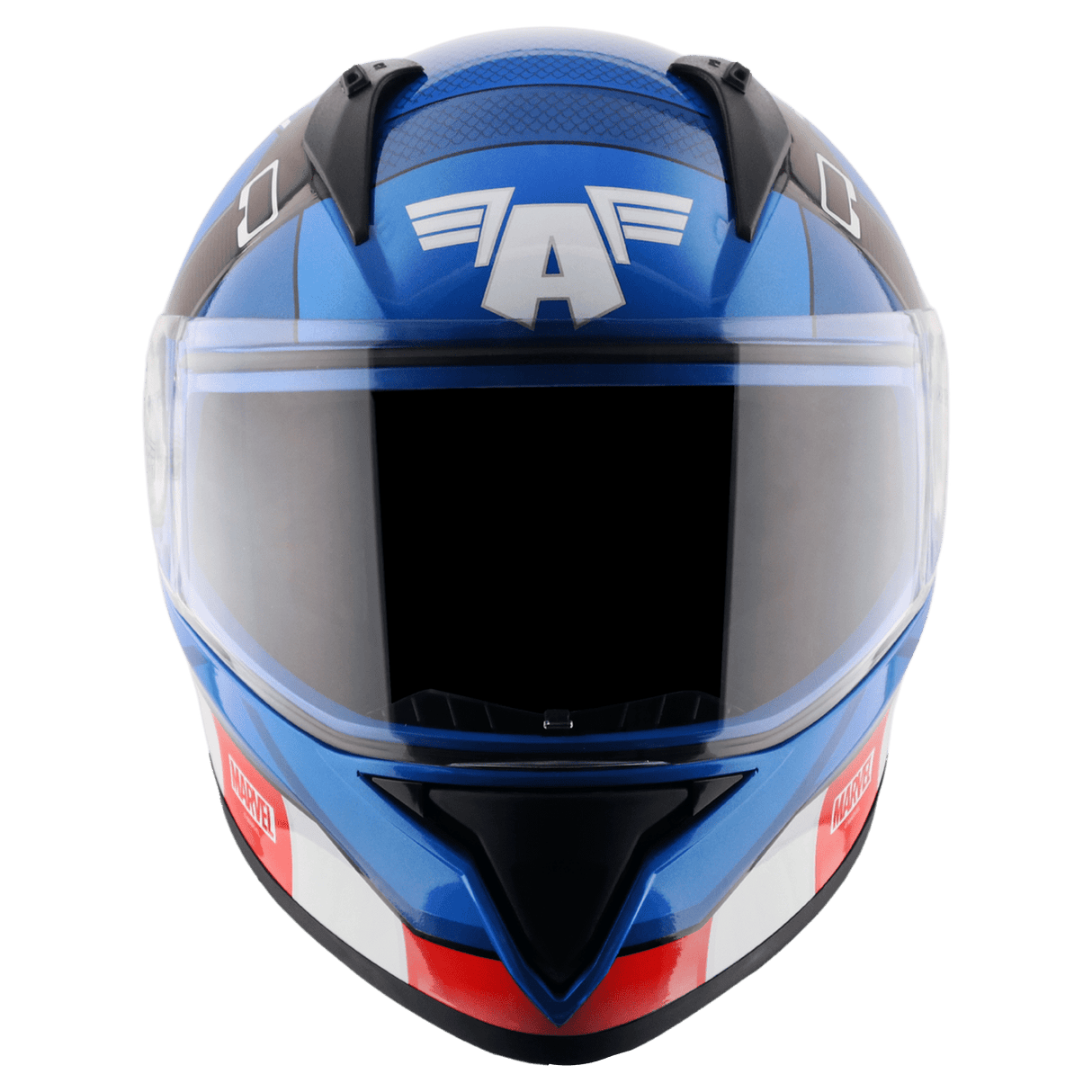 Bolt Marvel Captain America Edition Helmet - Blue Red