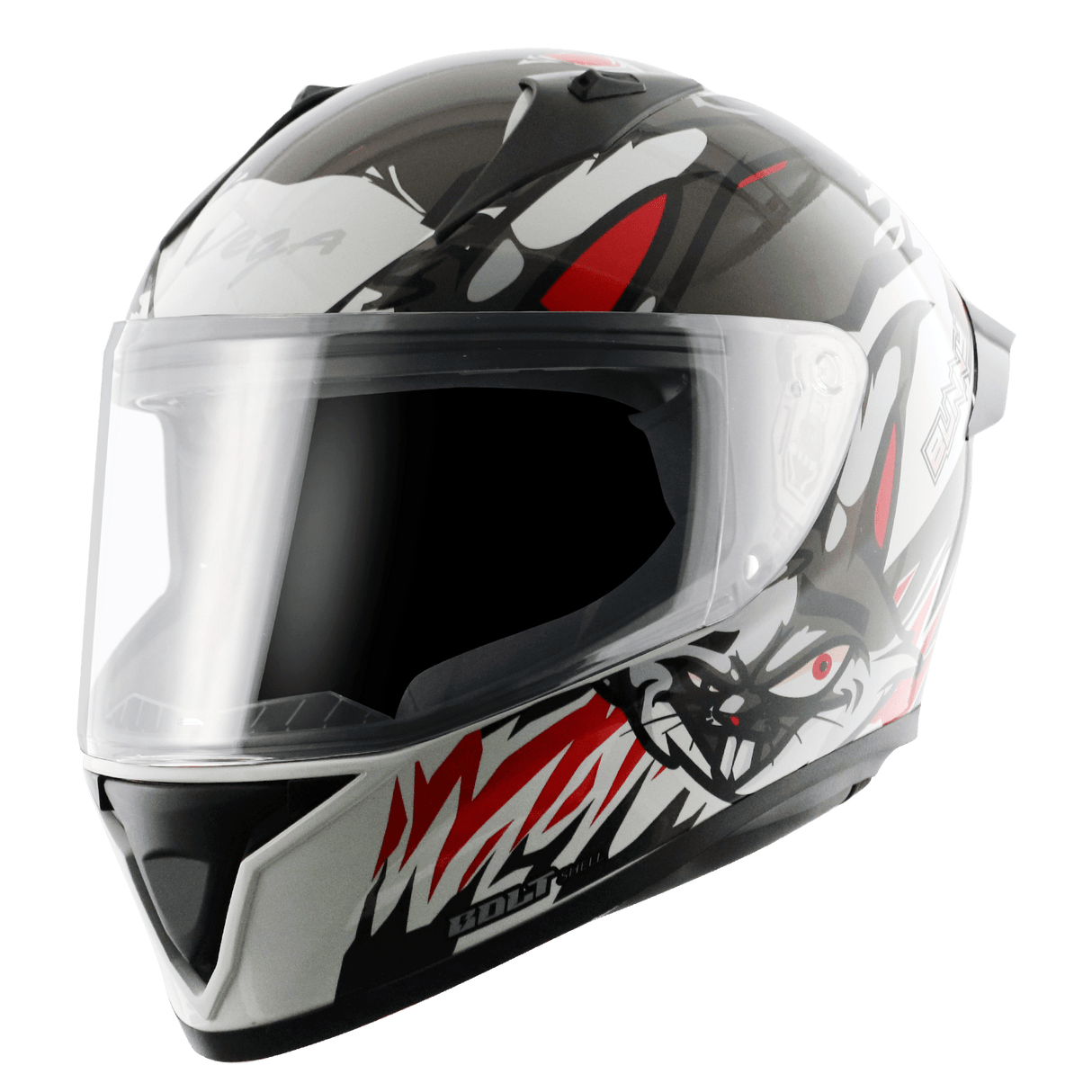 Bolt Bunny Helmet - White Red