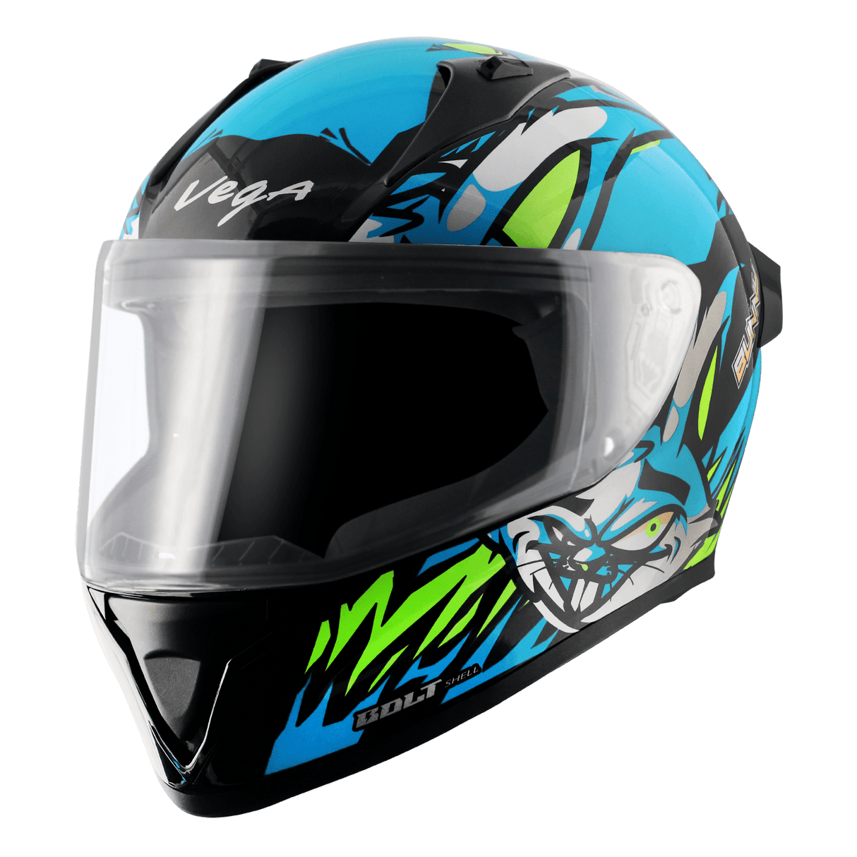 Bolt Bunny Helmet - Black Neon Blue