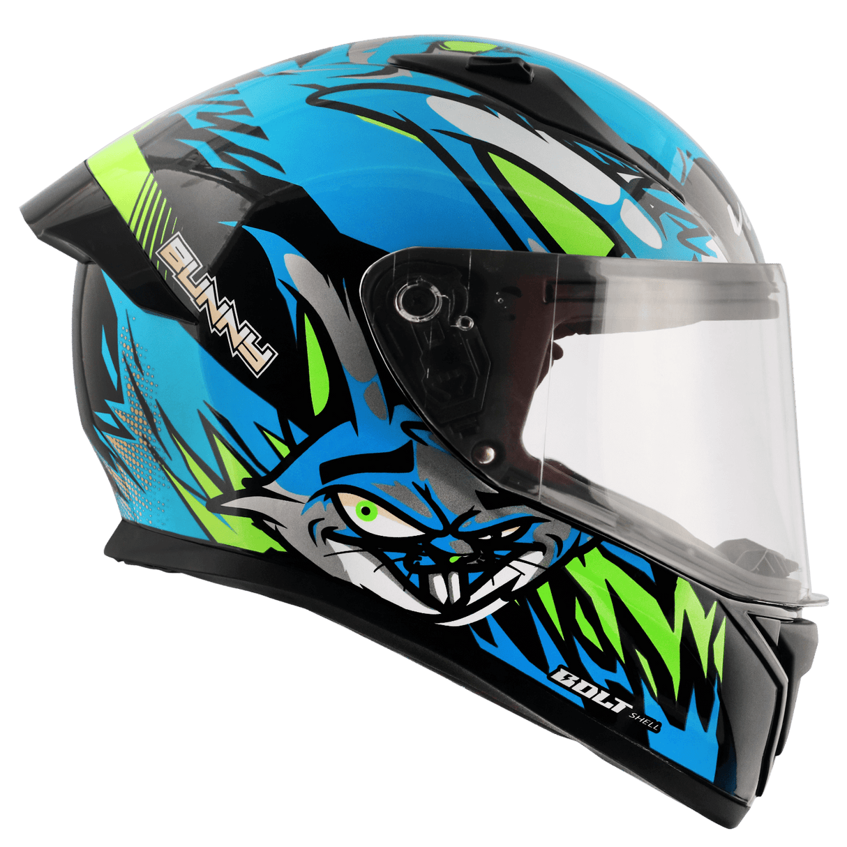 Bolt Bunny Helmet - Black Neon Blue