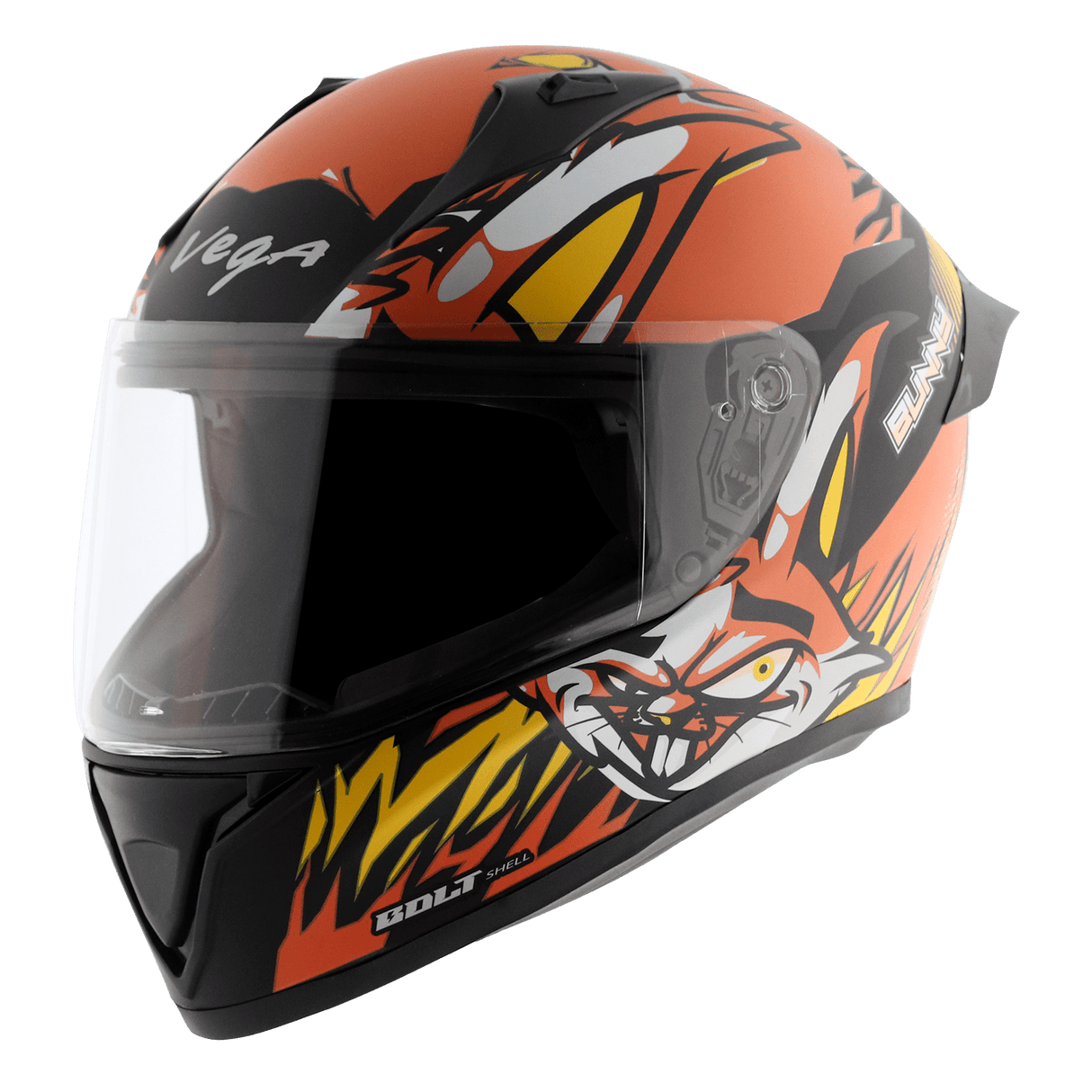 Bolt Bunny Helmet - Dull Black Orange