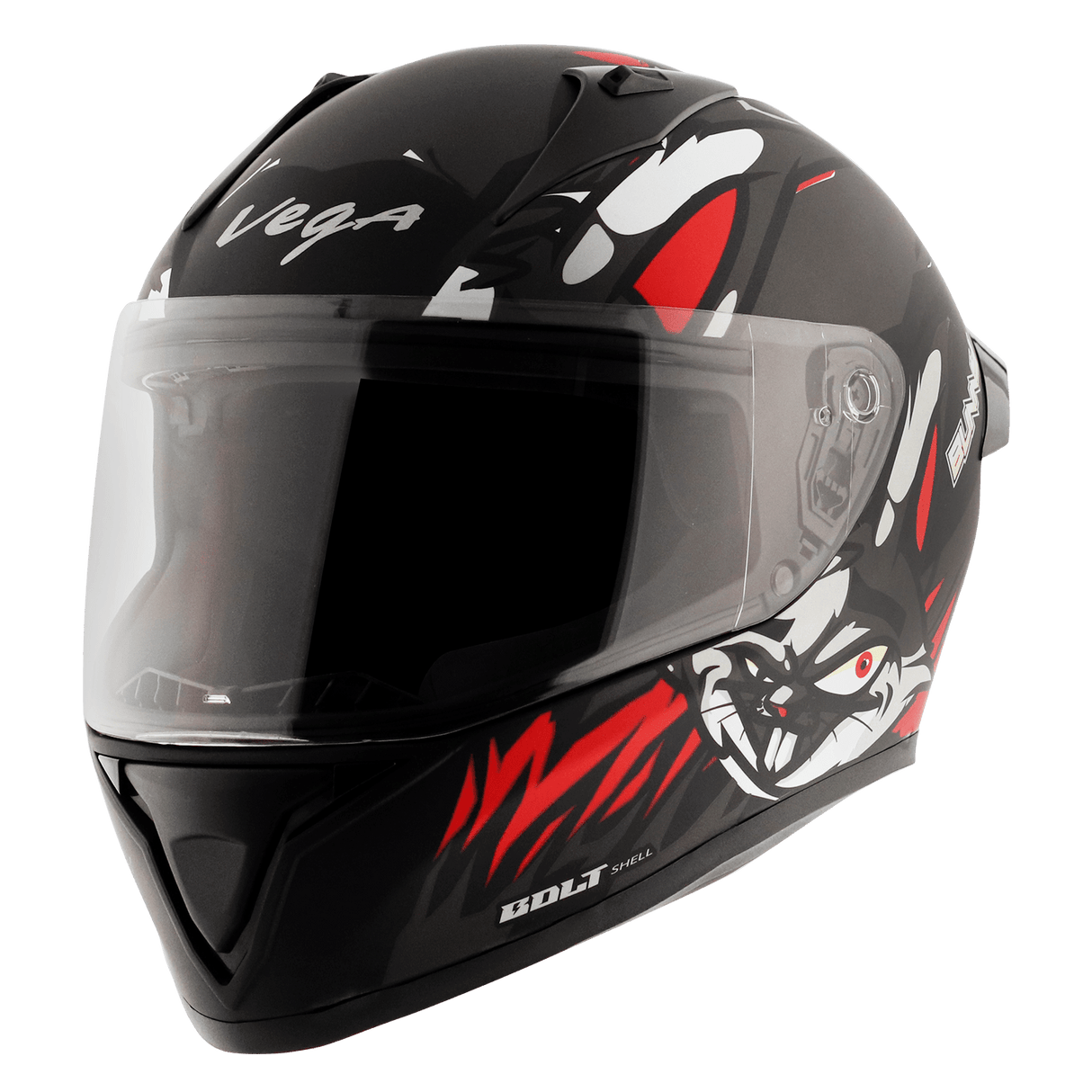 Bolt Bunny Helmet - Dull Black Red
