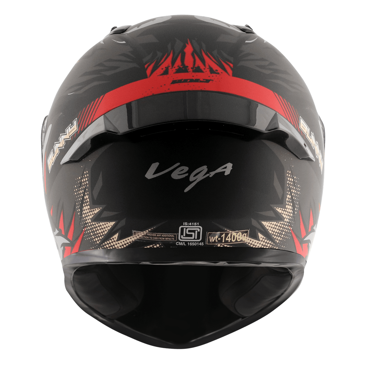 Bolt Bunny Helmet - Dull Black Red