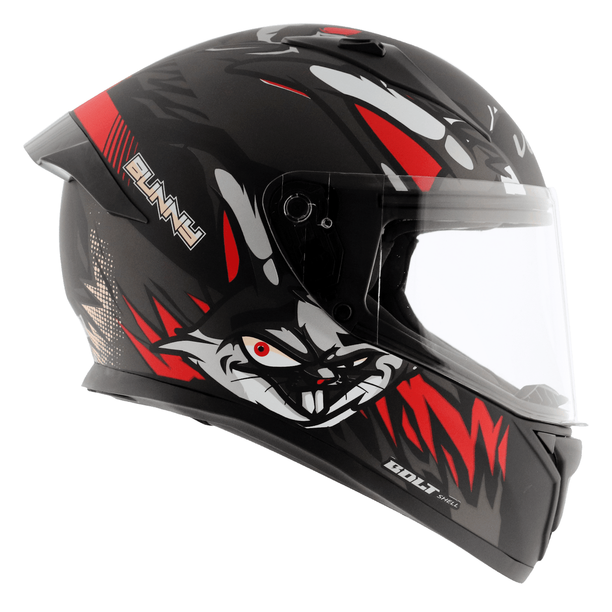 Bolt Bunny Helmet - Dull Black Red
