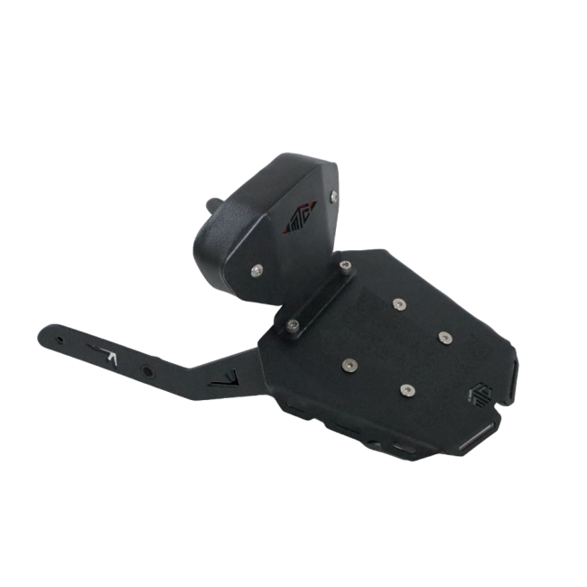 CNC Carrier Plate with Backrest for Triumph Speed 400 or Scrambler 400X 1