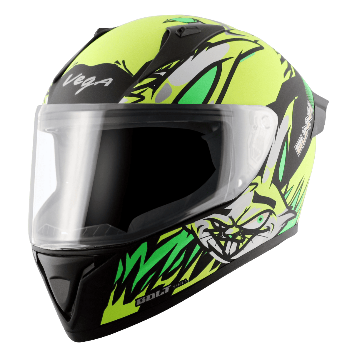 Bolt Bunny Helmet - Dull Black Neon Yellow
