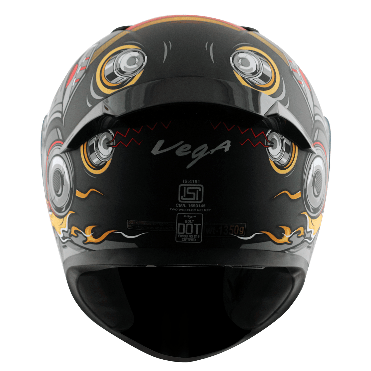 Bolt Superhero Helmet - Dull Black Red