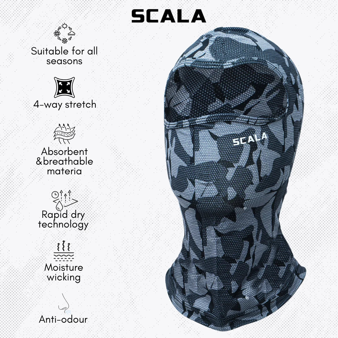 Scala Air-X Single Panel Balaclava- Camouflage Dark Grey