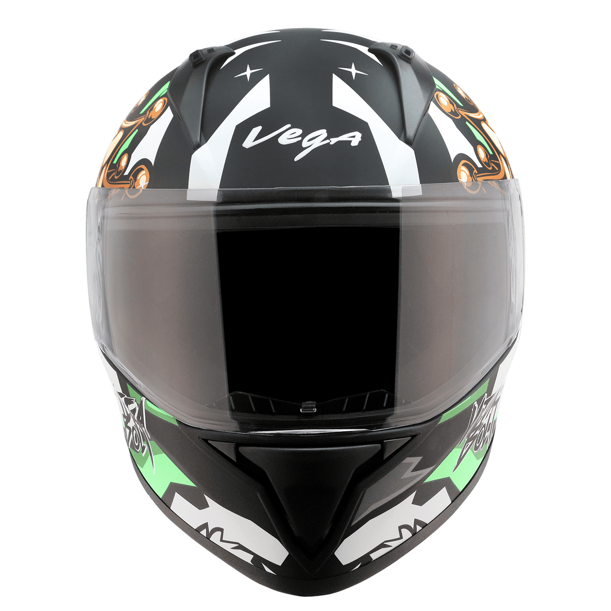 Bolt Crown Men Helmet - Dull Black Neon Green