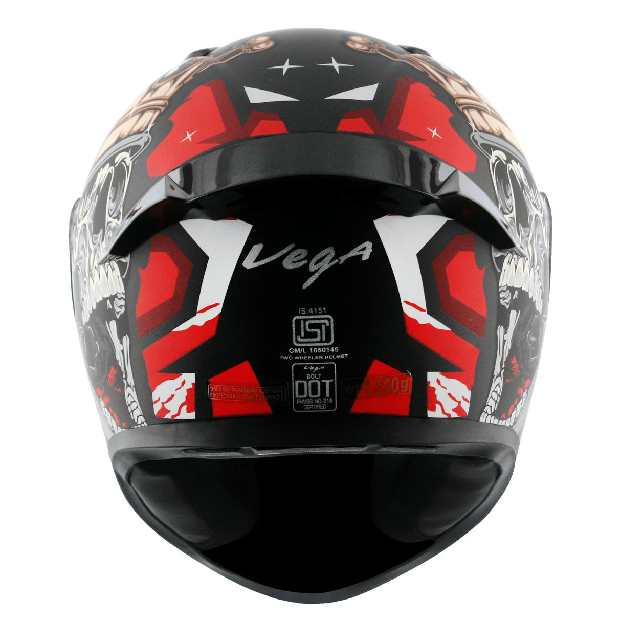 Bolt Crown Men Helmet - Dull Black Red