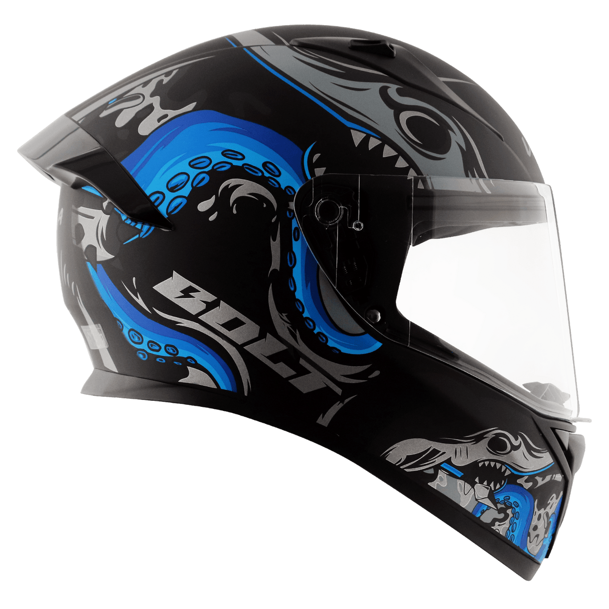 Bolt Octopus Helmet - Dull Black Blue