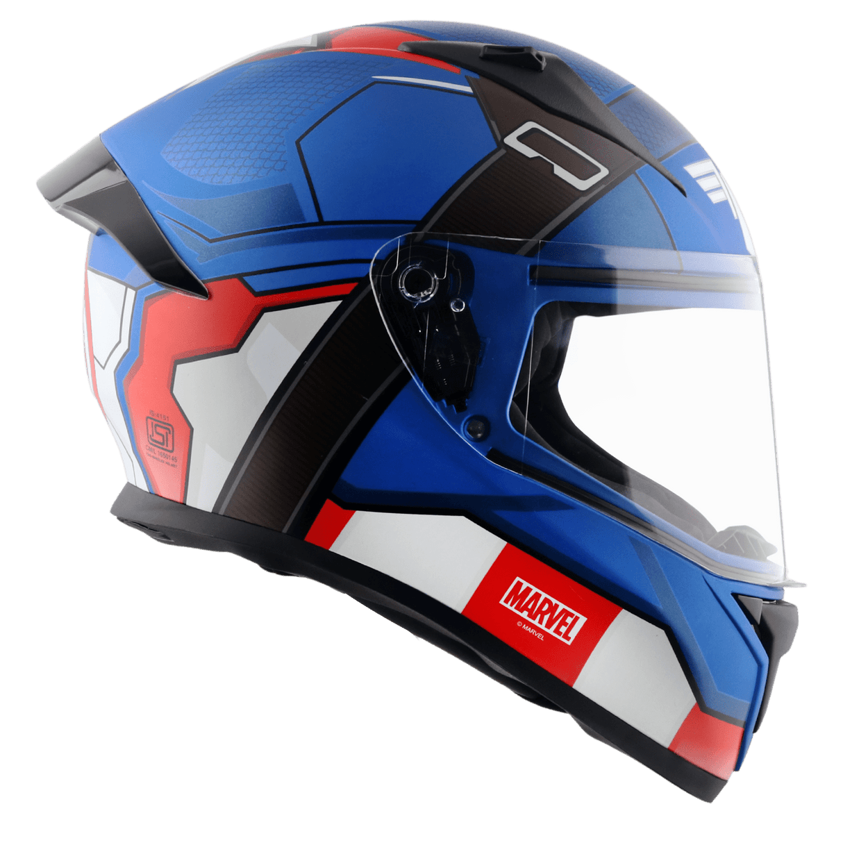 Bolt Marvel Captain America Edition Helmet - Dull Blue Red