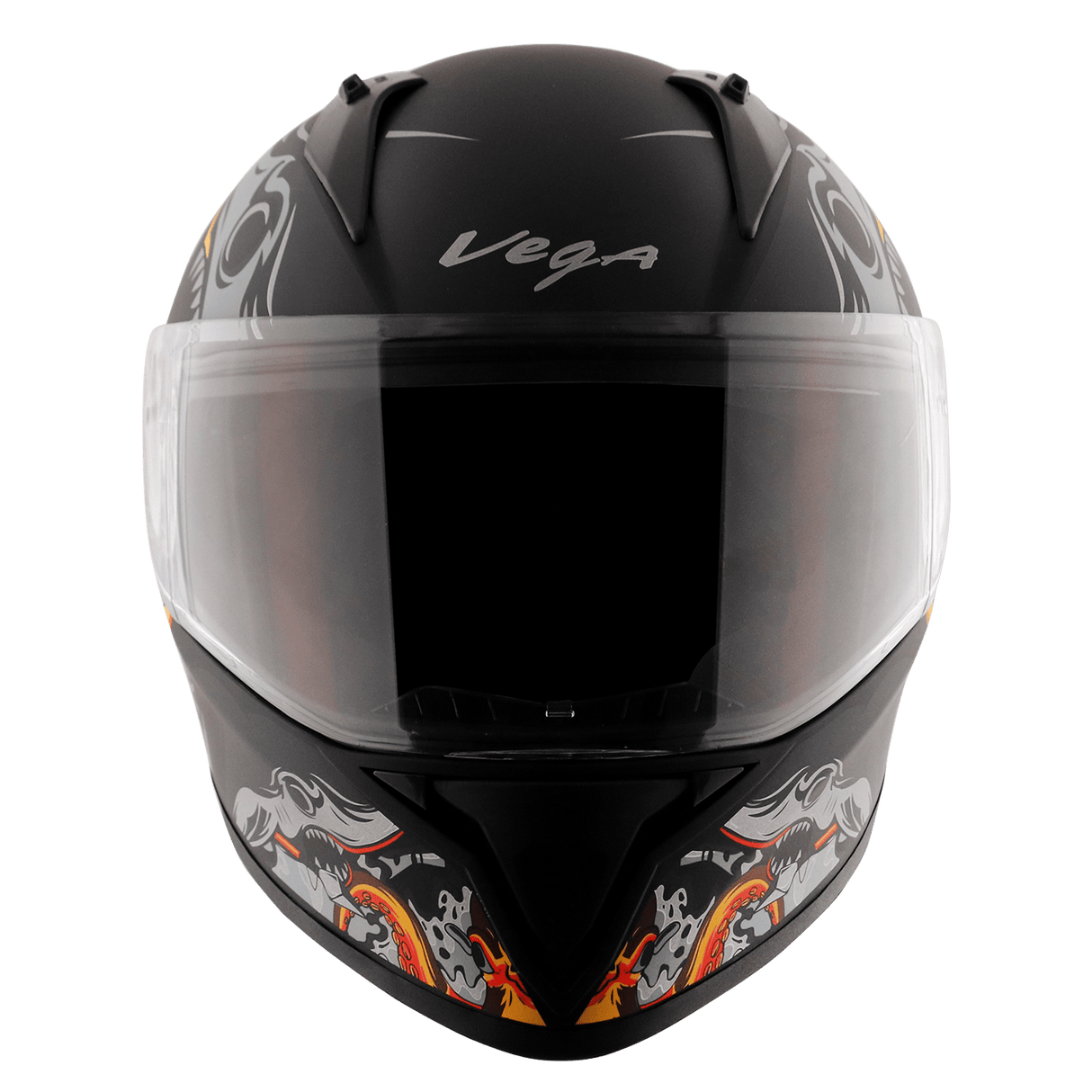 Bolt Octopus Helmet - Dull Black Orange