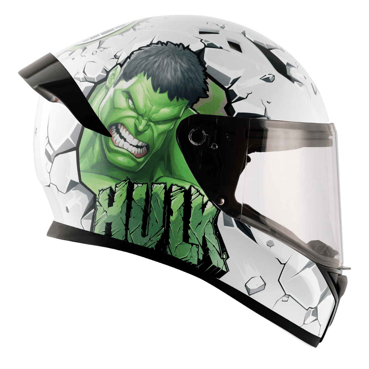 Bolt Marvel Hulk Edition Helmet - White Green