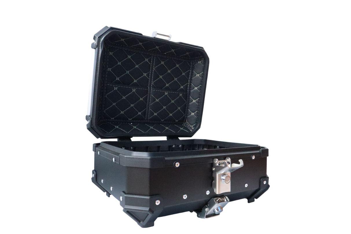 Aluminium 25 Litres Black Top Box