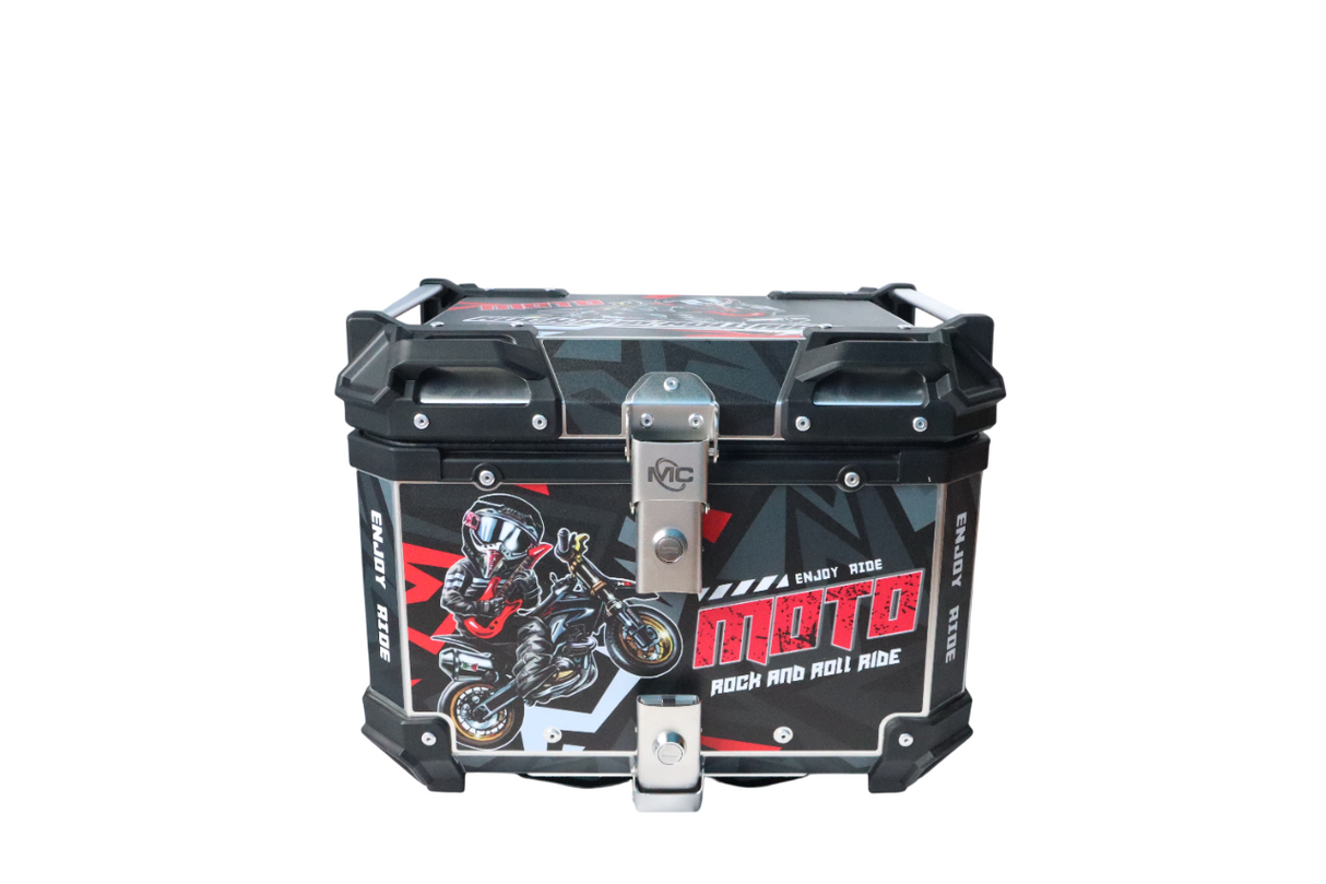 Aluminium 45 Litre Graphic Black Moto GP