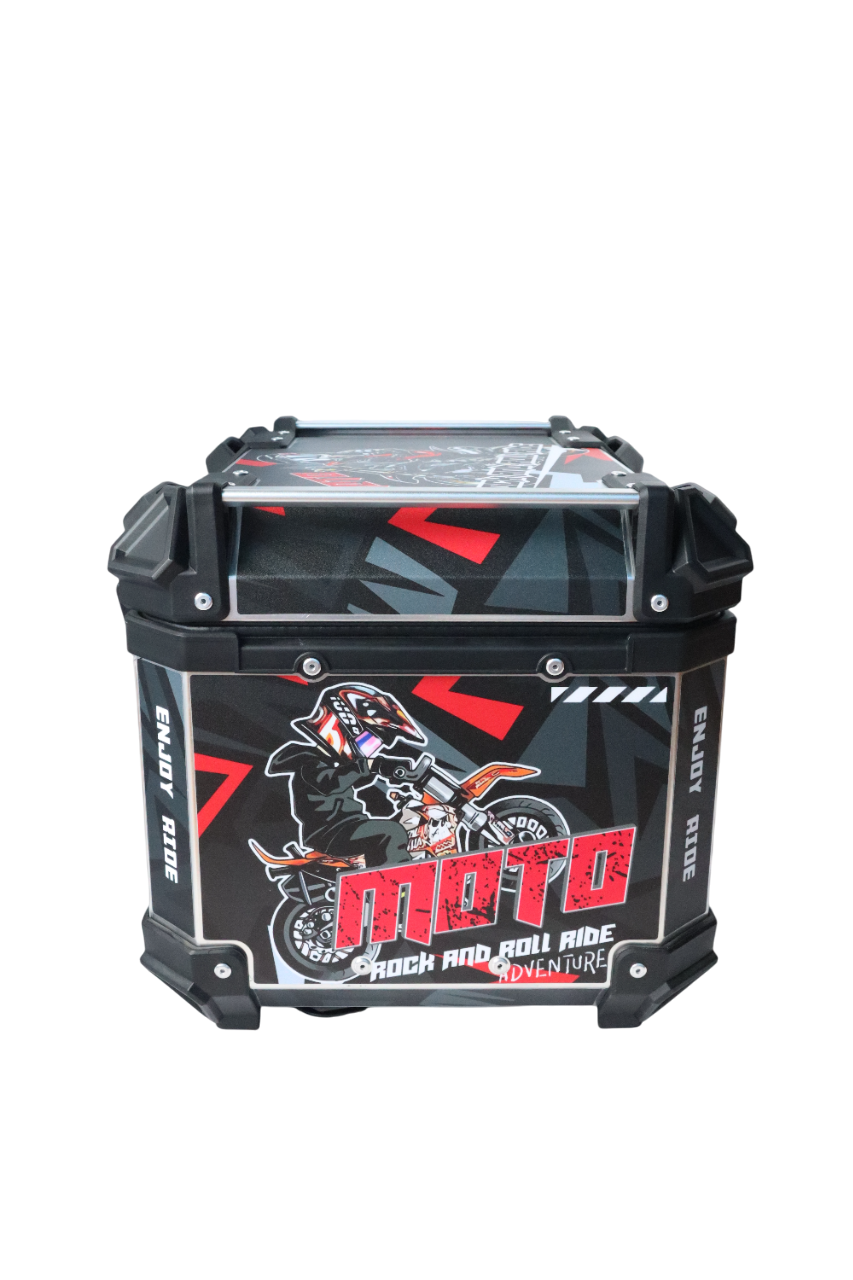 Aluminium 45 Litre Graphic Black Moto GP