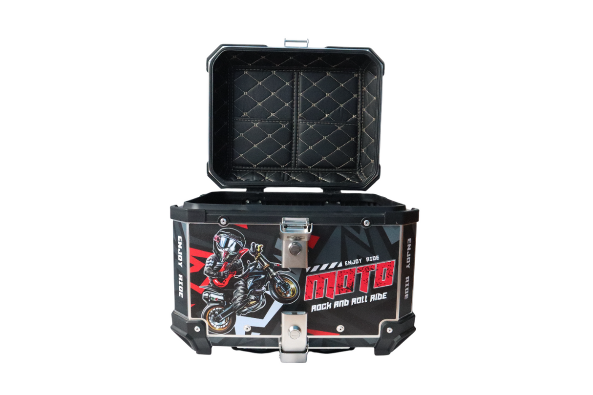 Aluminium 45 Litre Graphic Black Moto GP